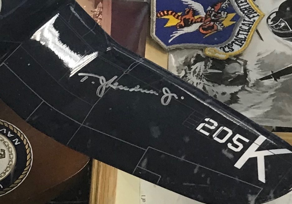 Corsair Model Signed by Captain Tom Hudner USN ret.
